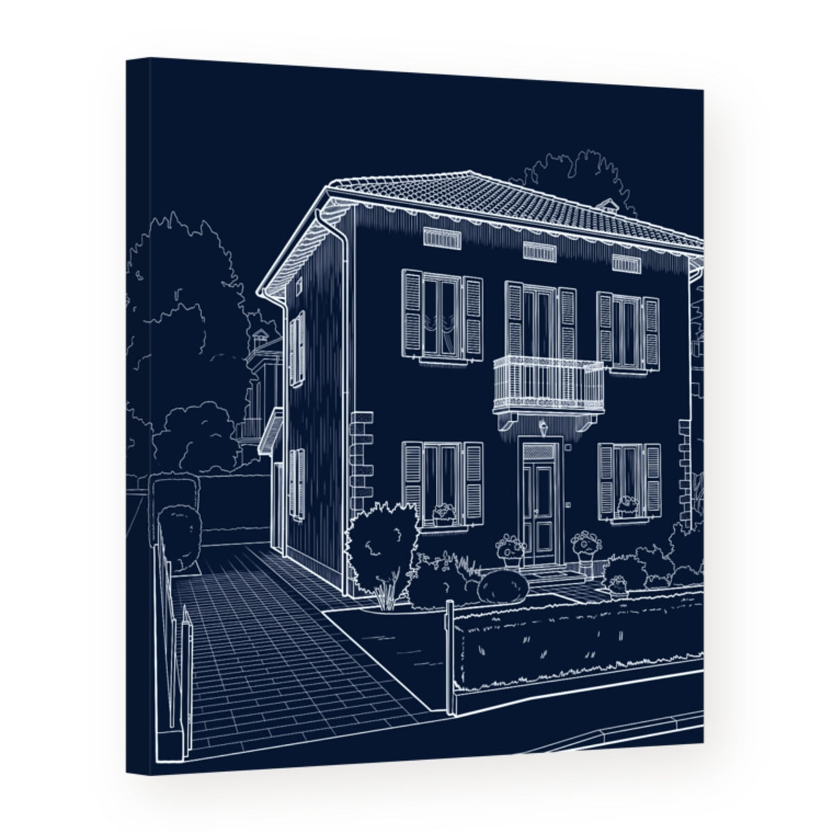 Progetto Blu – esempio su tela